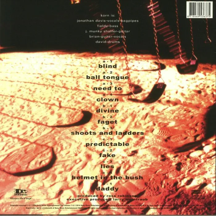 Back cover — KORN — Korn