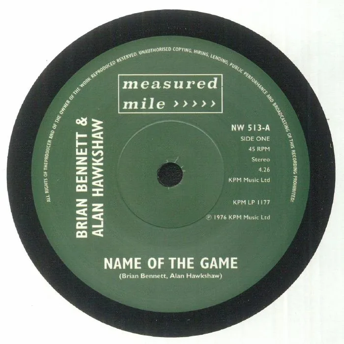 Brian BENNETT / ALAN HAWKSHAW / DAVE RICHMOND — Name Of The Game (reissue)