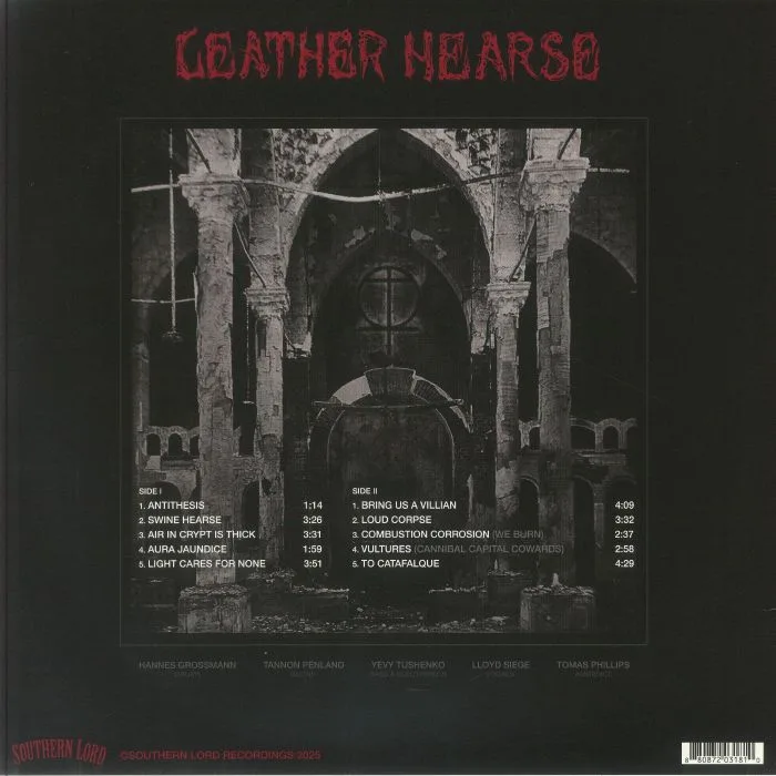 Back cover — LEATHER HEARSE — Burn In Heaven