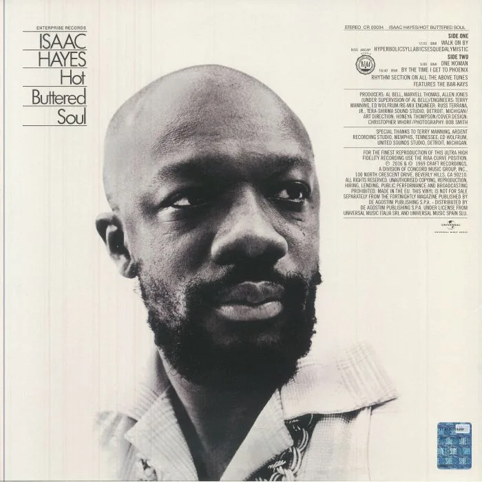 Обратная сторона обложки — Isaac HAYES — Hot Buttered Soul (reissue)