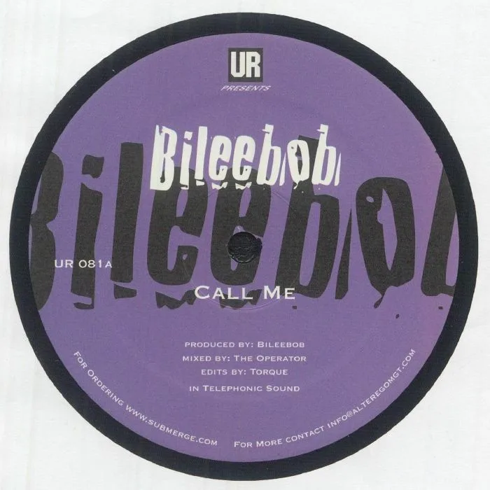 Лицевая сторона обложки — BILEEBOB aka JOHN WILLIAMS — Call Me (reissue)