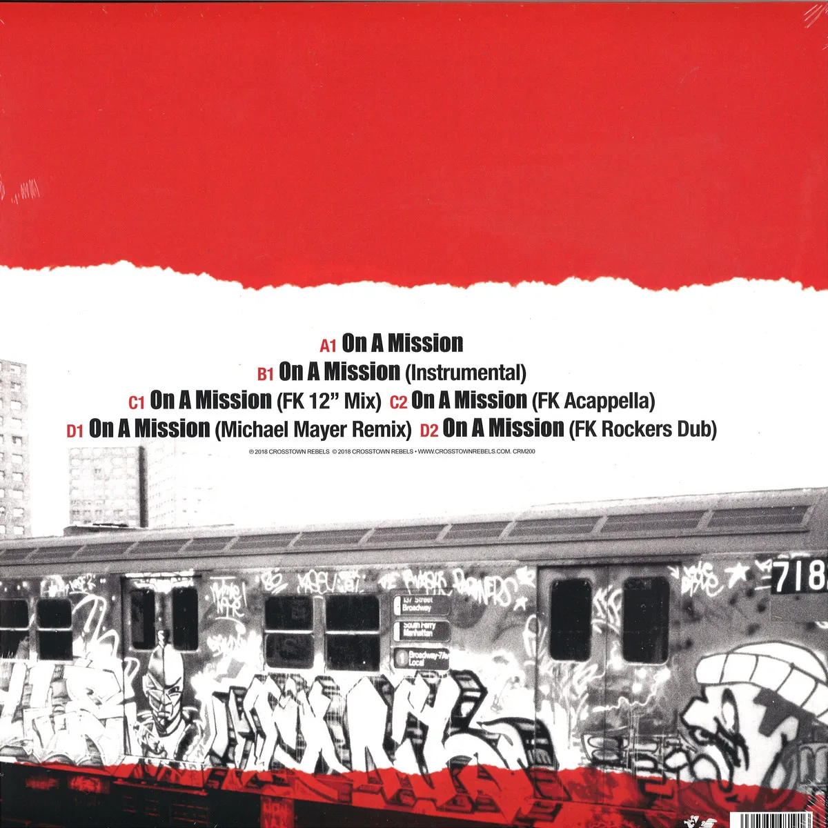 Back cover — Arthur Bakerfeat.Rockers Revenge — On A Mission 2x12"