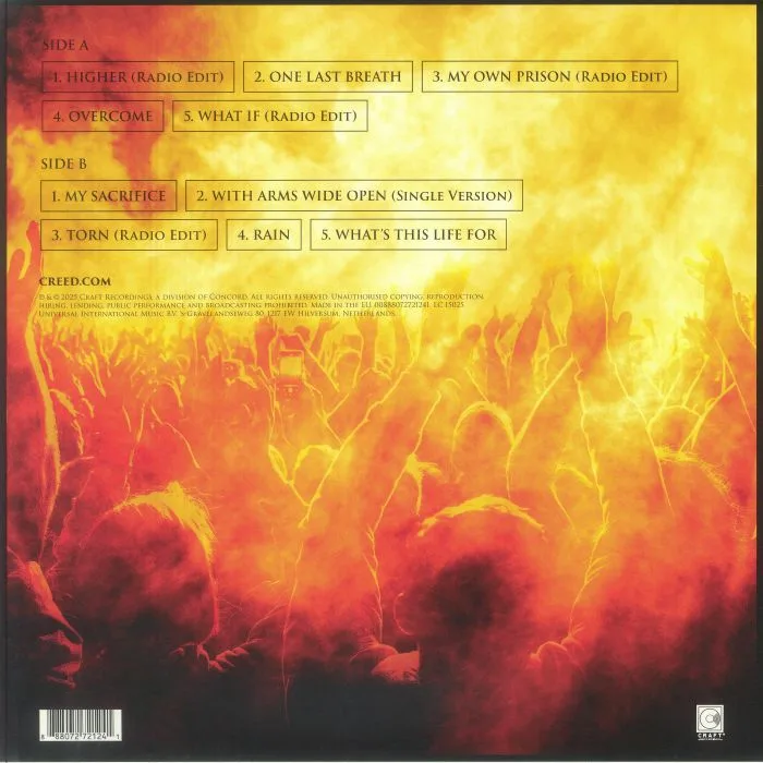 Back cover — CREED — The Best Of Creed