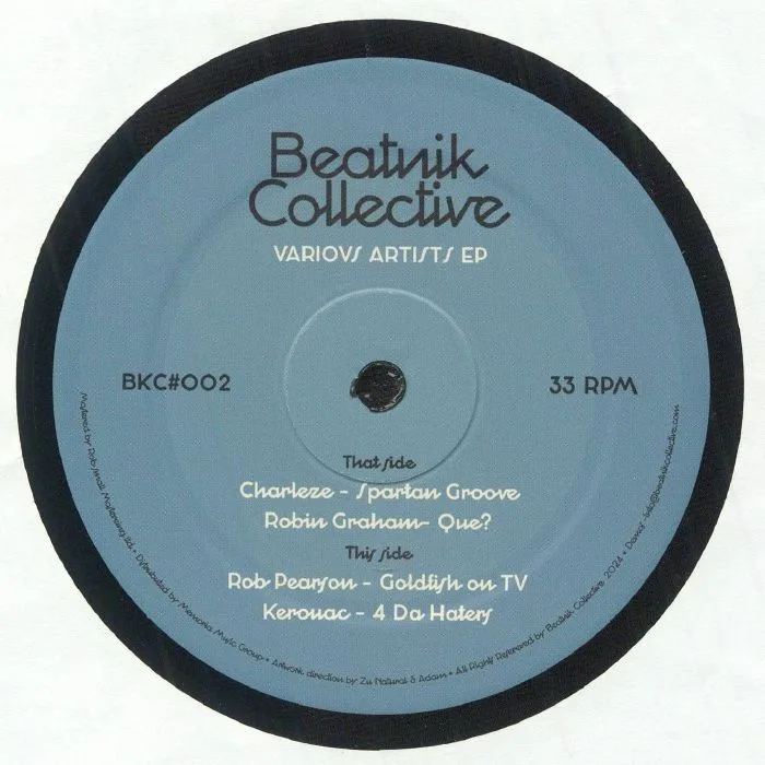 Обратная сторона обложки — CHARLEZE / ROBIN GRAHAM / ROB PEARSON / KEROUAC — Various Artists EP