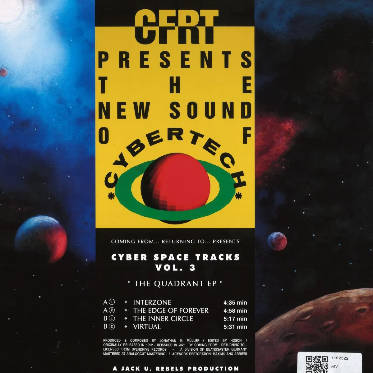 Обратная сторона обложки — Jack U Rebels — Cyber Space Tracks Vol. 3 - The Quadrant EP
