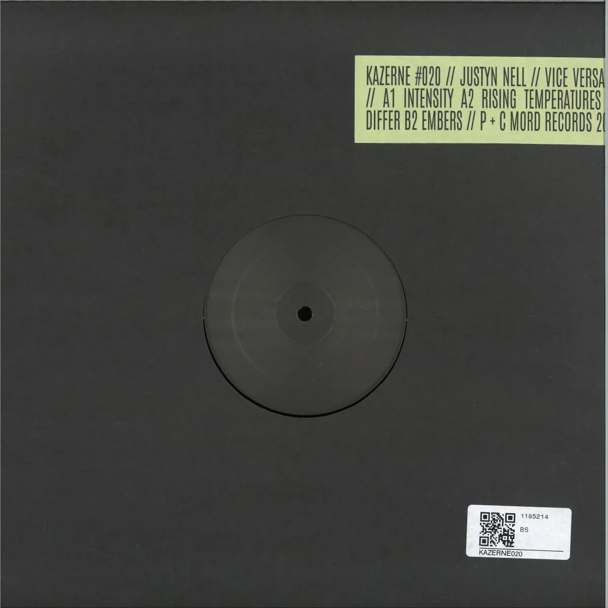 Back cover — Justyn Nell — Vice Versa EP