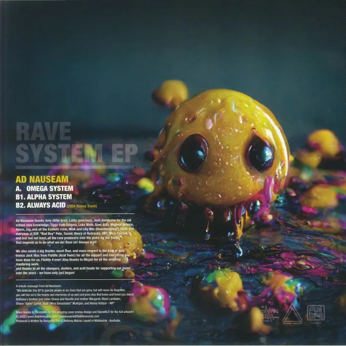 Обратная сторона обложки — AD NAUSEAUM — Rave System EP
