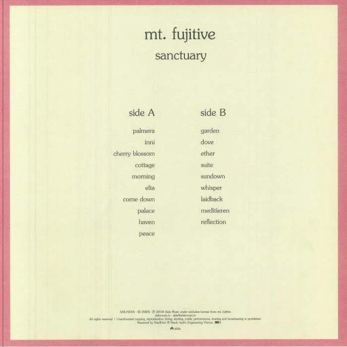 Back cover — MT FUJITIVE — Sanctuary