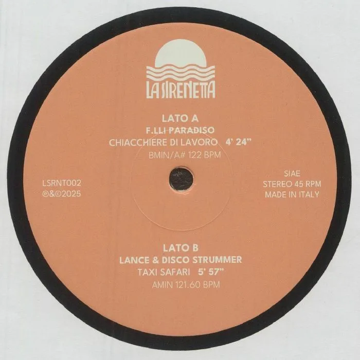Обратная сторона обложки — F LLI PARADISO / LANCE & DISCO STRUMMER — Chiacchiere Di Lavoro