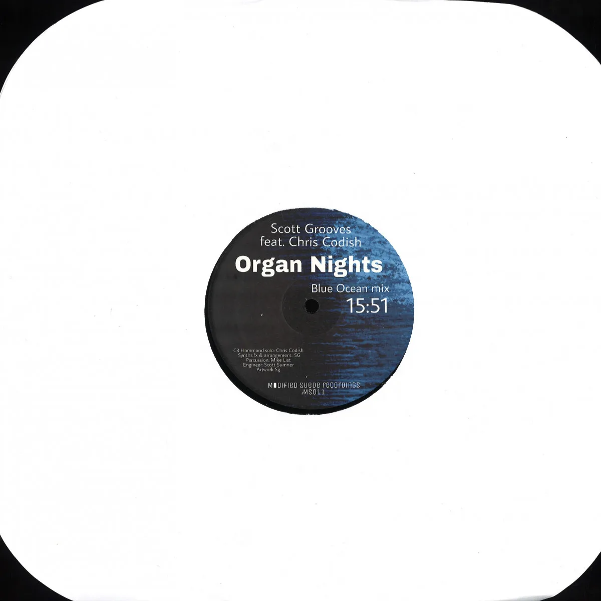 Back cover — Scott Groovesfeat.Chris Codish — Organ Nights (Blue Ocean Mix)