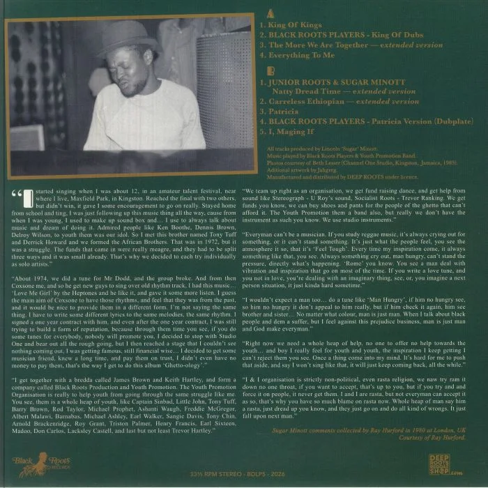 Back cover — Sugar MINOTT — Roots Showcase