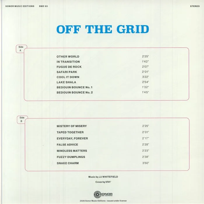 Обратная сторона обложки — JJ WHITFIELD — Off The Grid