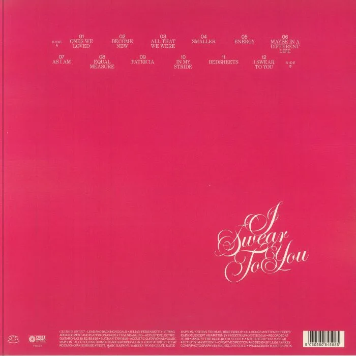 Back cover — Georgie SWEET — I Swear To You
