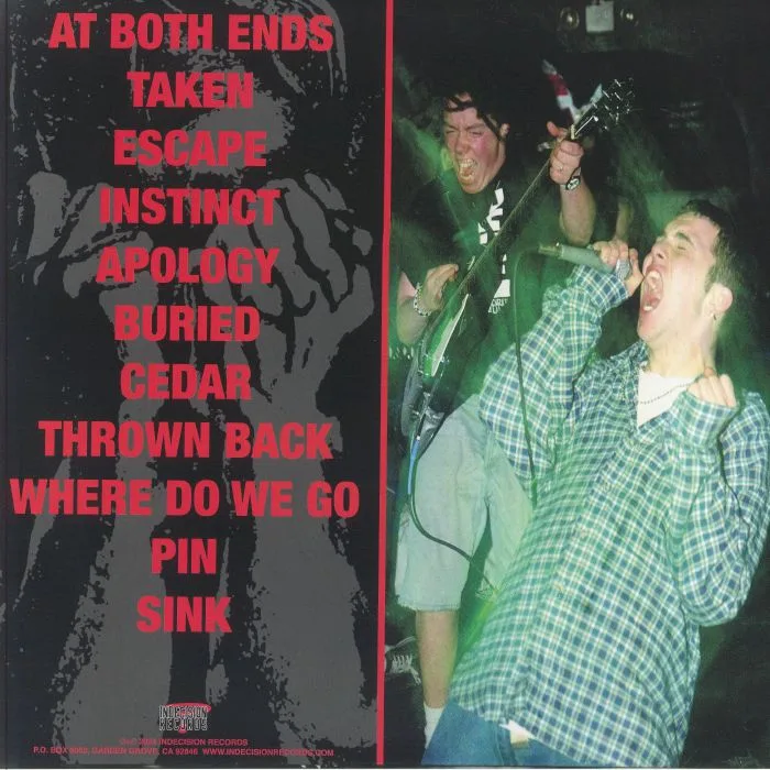 Back cover — UNDERTOW — At Both Ends (30th Anniversary Edition)