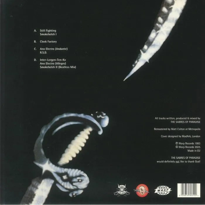 Обратная сторона обложки — The SABRES OF PARADISE — Sabresonic (remastered) (B-STOCK)