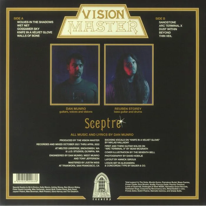 Back cover — VISION MASTER — Sceptre
