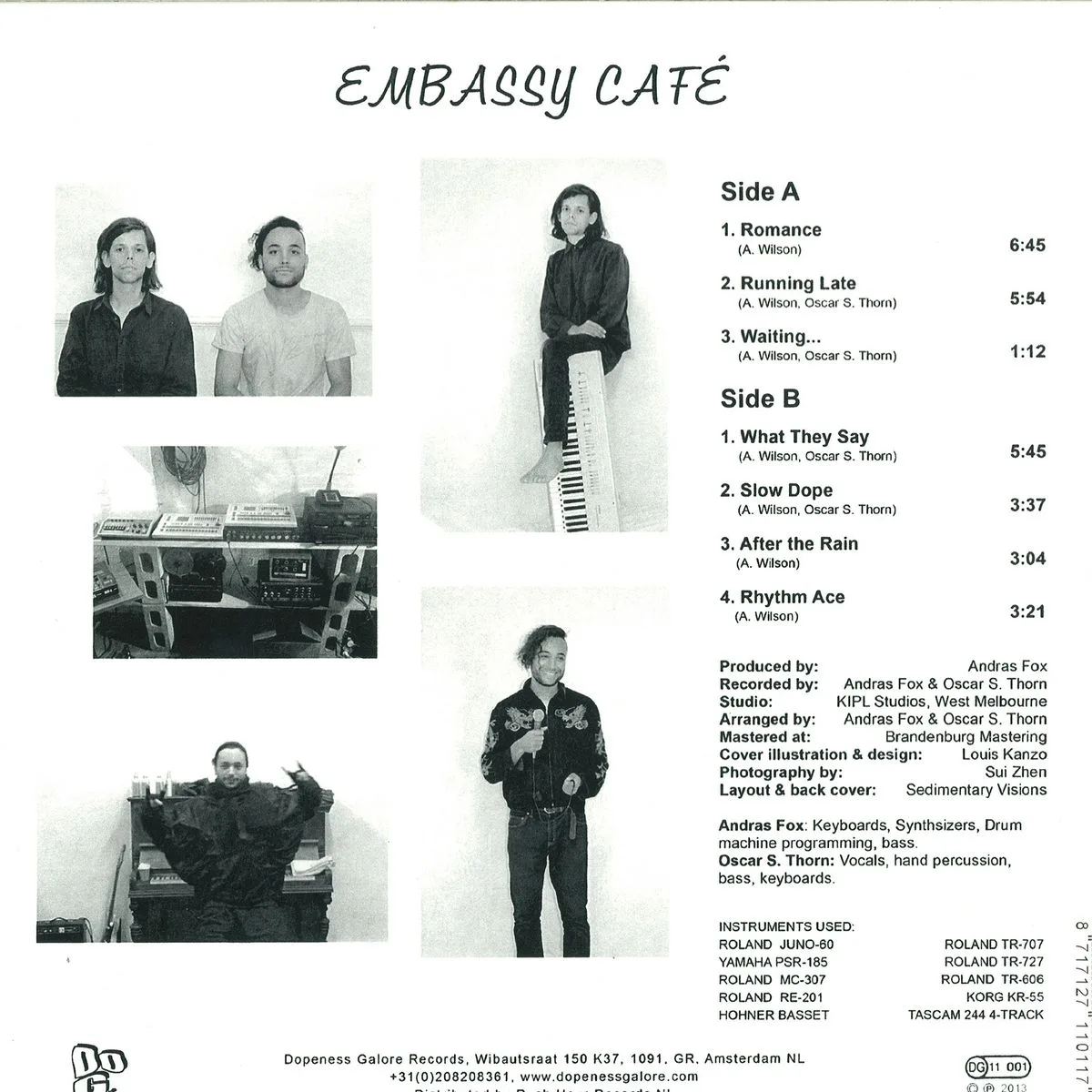 Обратная сторона обложки — Andras Fox Ft. Oscar S. Thorn — EMBASSY CAFÉ (2026 EDITION)