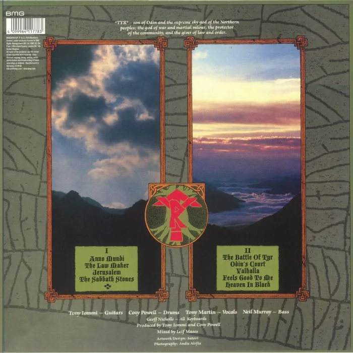 Back cover — BLACK SABBATH — Tyr (remastered)