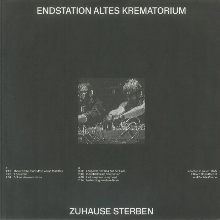Обратная сторона обложки — ENDSTATION ALTES KREMATORIUM — Zuhause Sterben