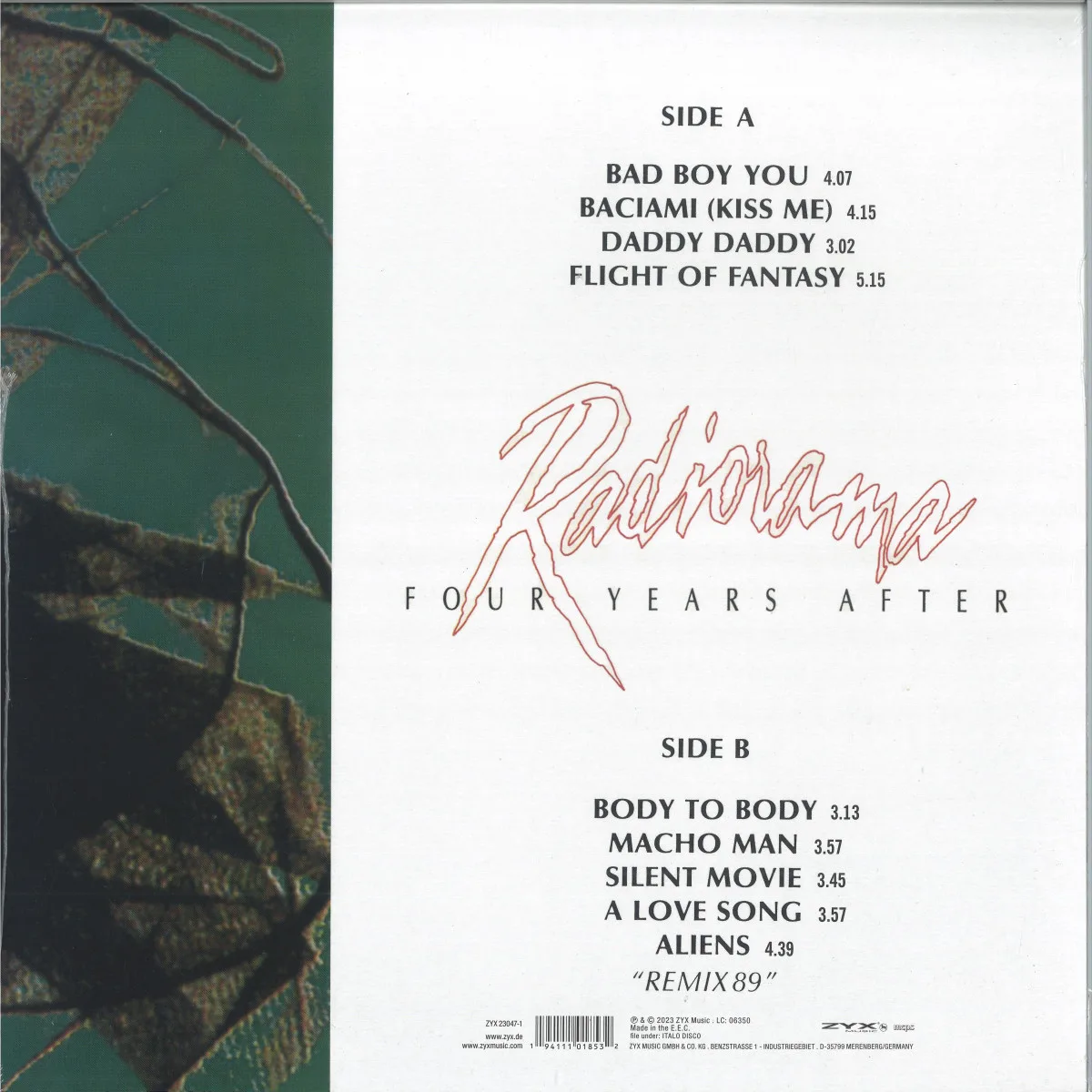 Обратная сторона обложки — Radiorama — Four Years After LP