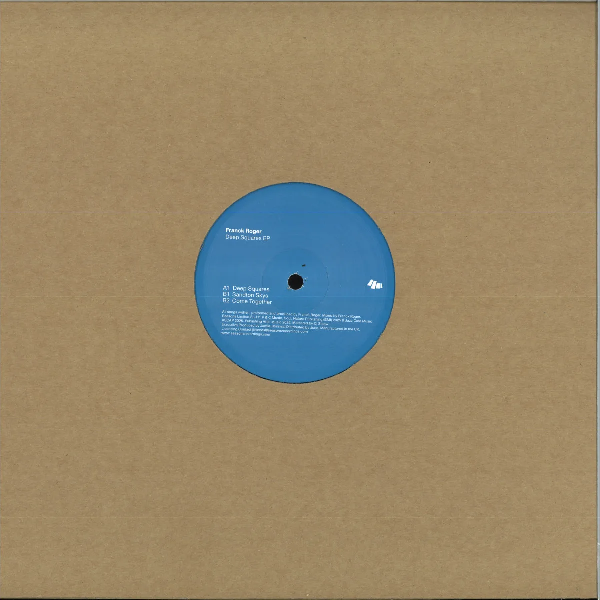 Back cover — Franck Roger — Deep Squares EP