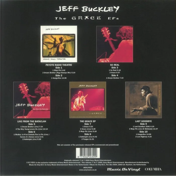 Back cover — Jeff BUCKLEY — The Grace EPs
