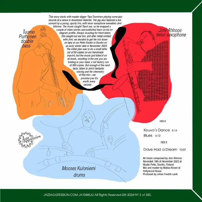 Back cover — JIMI AHLROOS TRIO — Jimi Ahlroos Trio