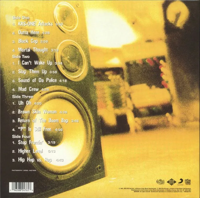 Back cover — KRS ONE — Return Of The Boom Bap (30th Anniversary Edition)