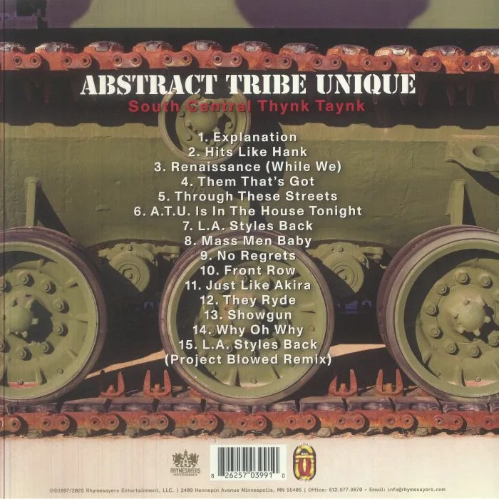 Back cover — ABSTRACT TRIBE UNIQUE — South Central Thynk Taynk (remastered)