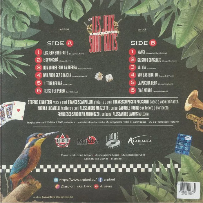 Back cover — ARPIONI — Les Jeux Sont Faits