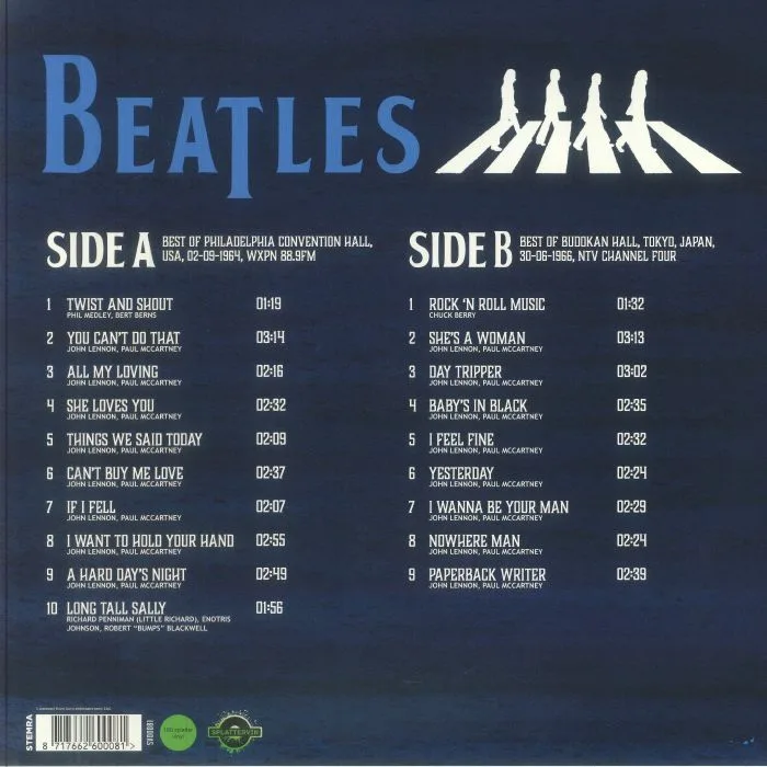 Back cover — The BEATLES — Pacific Crossing: Live Radio Broadcast