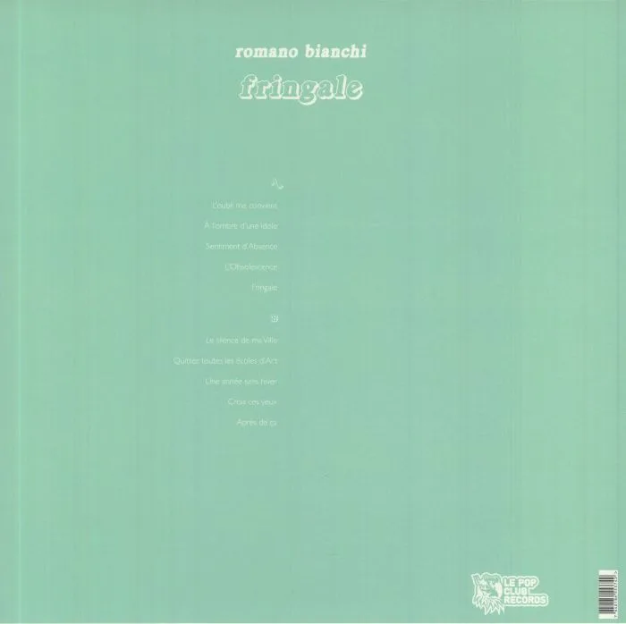 Back cover — Romano BIANCHI — Fringale