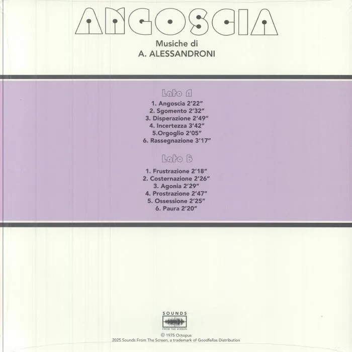 Back cover — Alessandro ALESSANDRONI — Angoscia (reissue)