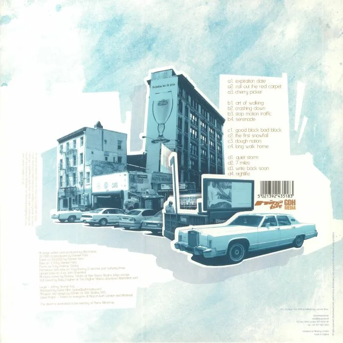 Back cover — BLOCKHEAD — Downtown Science (reissue)