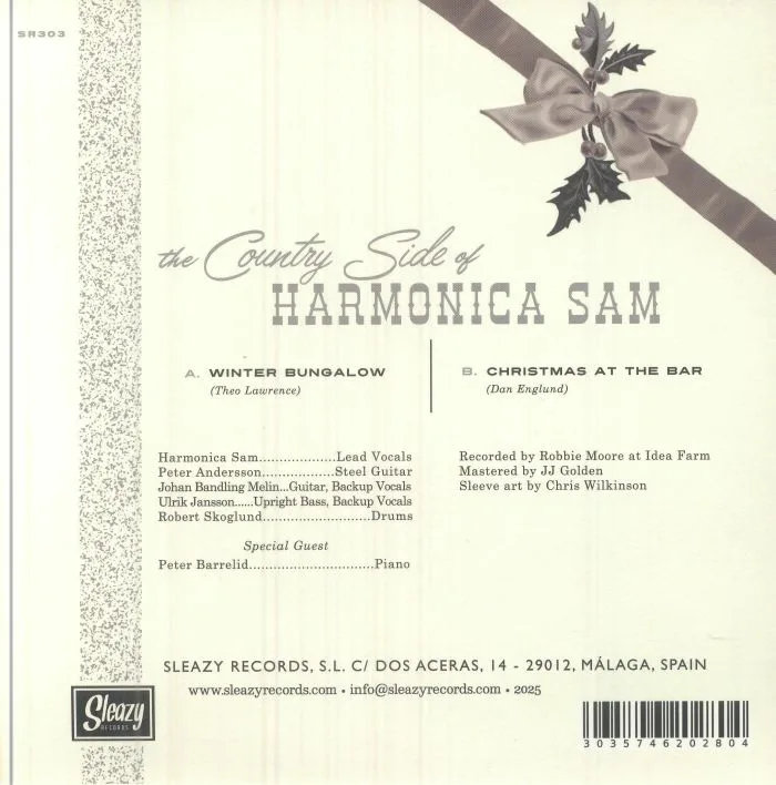 Обратная сторона обложки — The COUNTRY SIDE OF HARMONICA SAM — Winter Bungalow