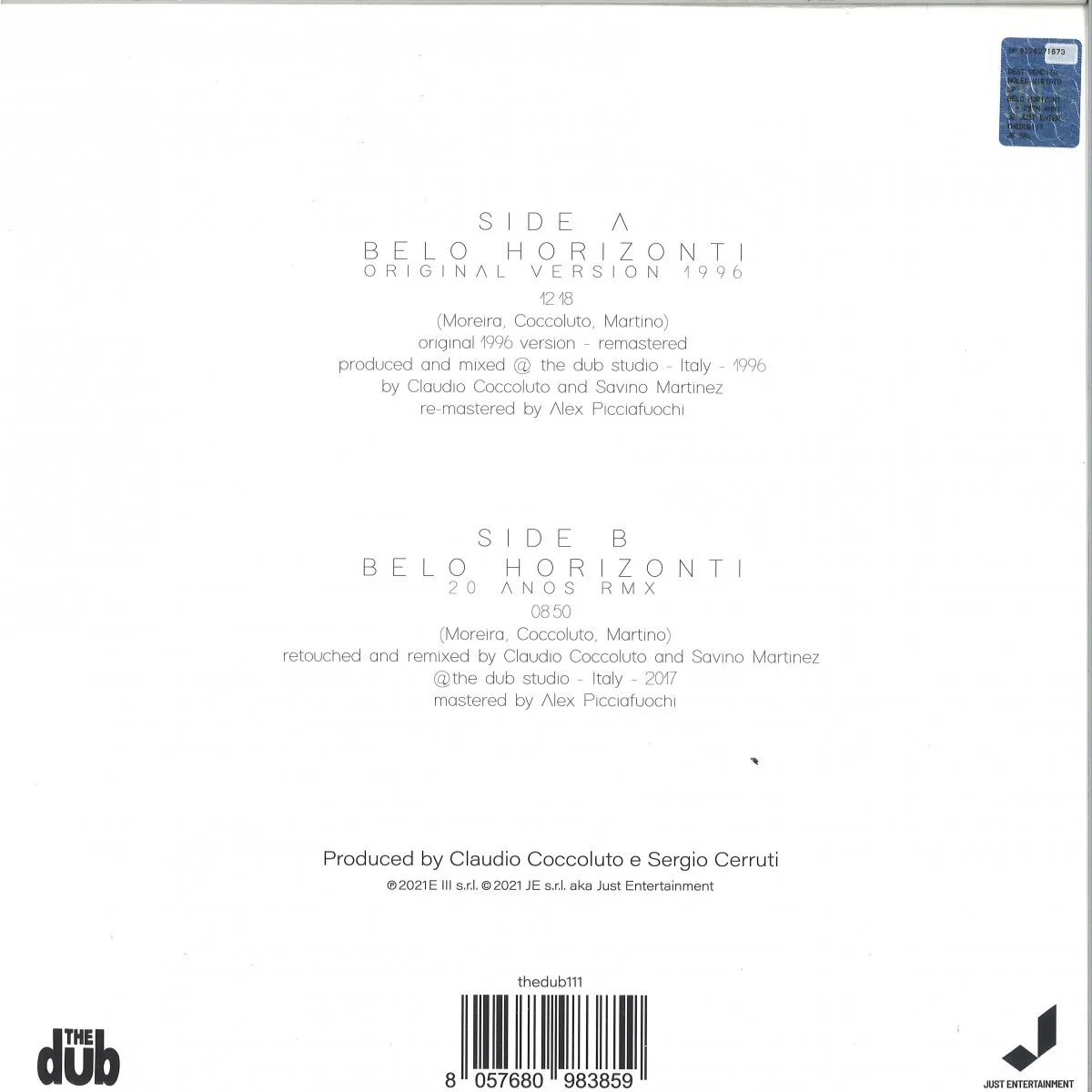 Обратная сторона обложки — The Heartists — Belo Horizonti - 20TH ANNIVERSARY EDITION
