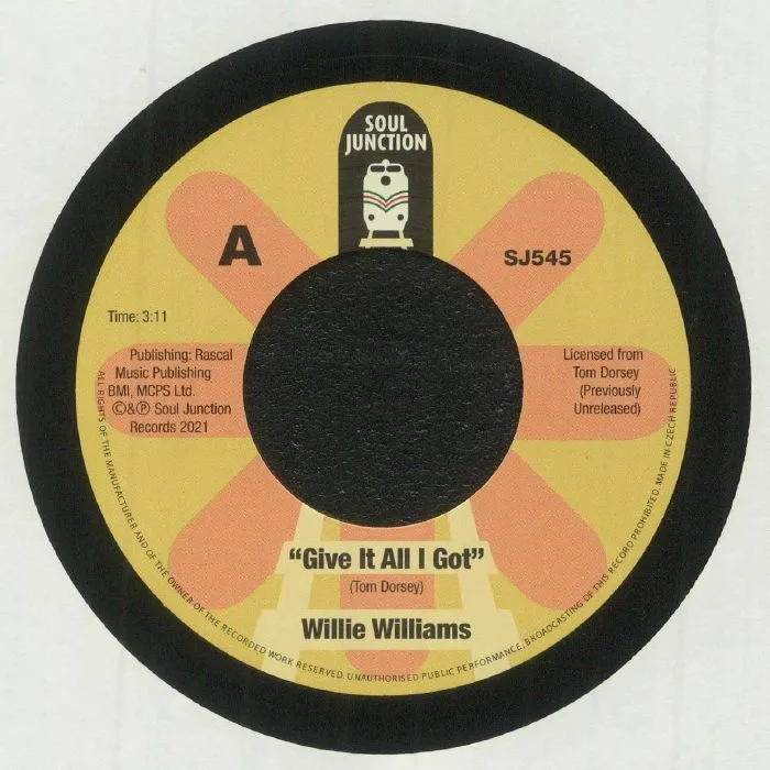 Front cover — Willie WILLIAMS — Give It All I Got