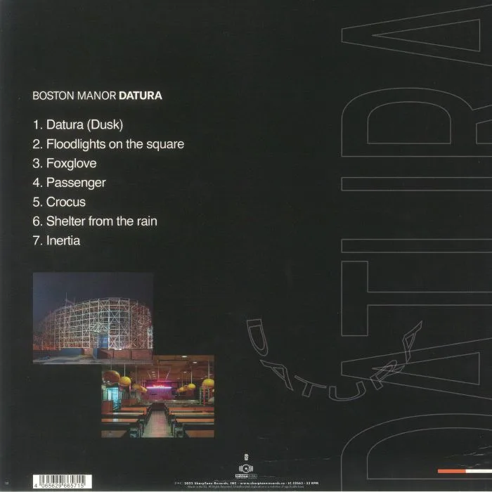 Back cover — BOSTON MANOR — Datura