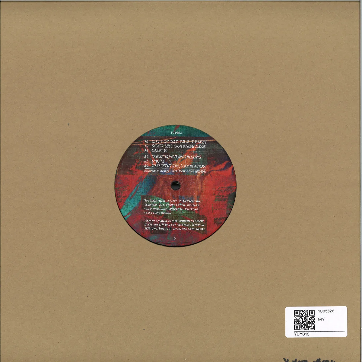 Back cover — Robyrt Hecht — YSKAYAN KNOWLEDGE EP