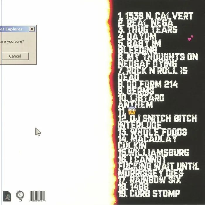 Back cover — JPEGMAFIA — Veteran (reissue)