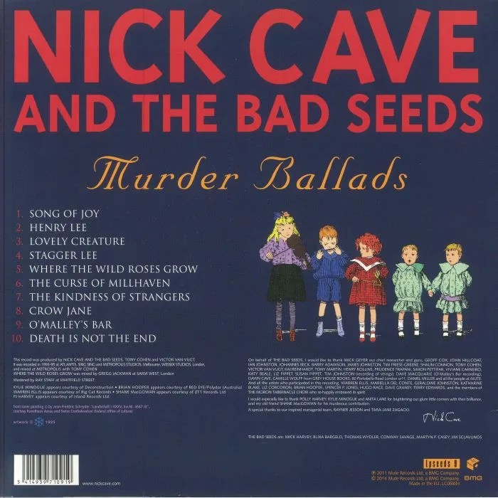 Обратная сторона обложки — Nick CAVE & THE BAD SEEDS — Murder Ballads