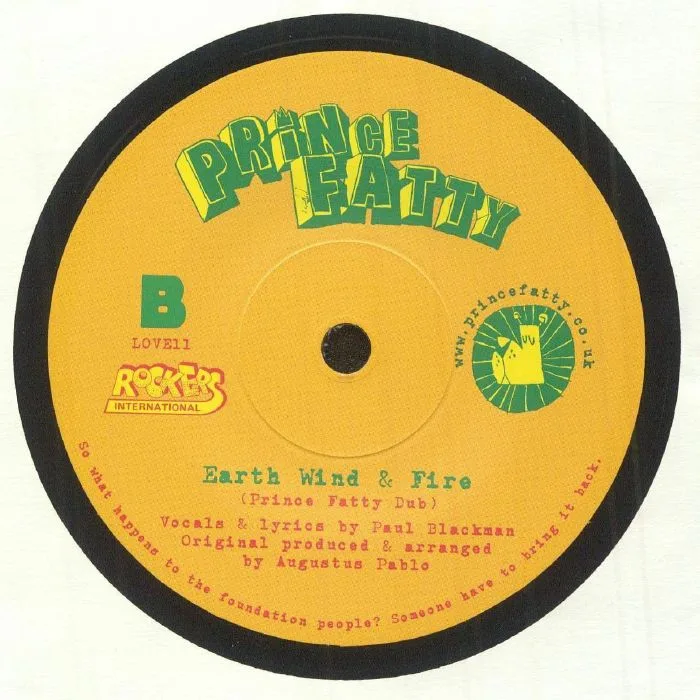 Обратная сторона обложки — Paul BLACKMAN / PRINCE FATTY — Earth Wind & Fire