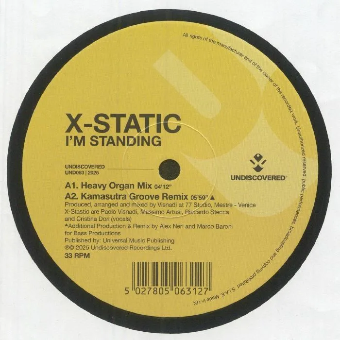 Лицевая сторона обложки — X STATIC — I'm Standing