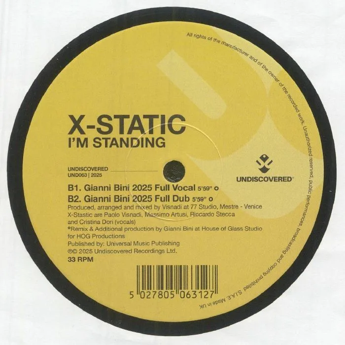 Обратная сторона обложки — X STATIC — I'm Standing