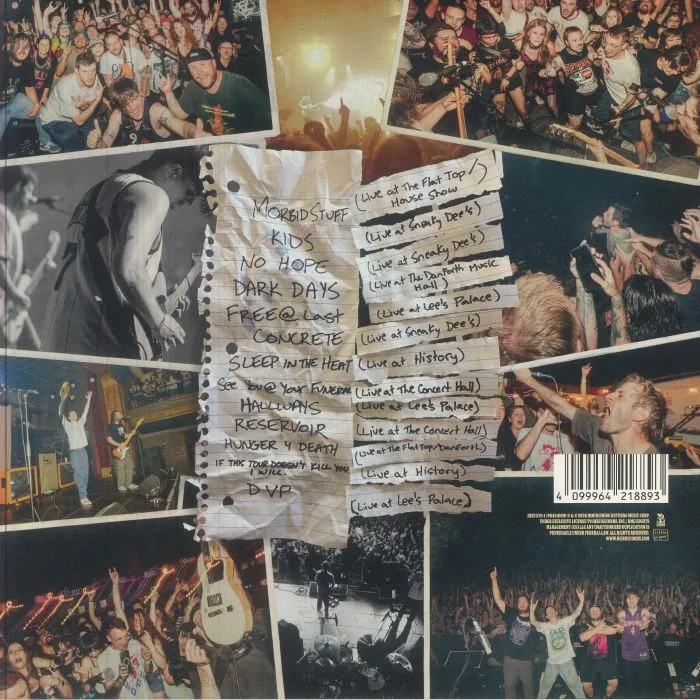 Обратная сторона обложки — PUP — Megacity Madness: The Official Live Recordings