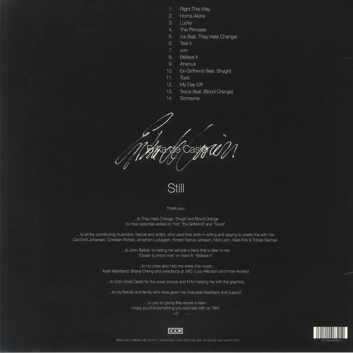 Back cover — Erika DE CASIER — Still (B-STOCK)