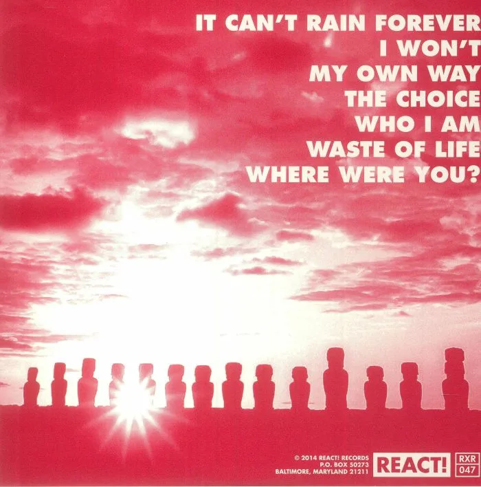 Обратная сторона обложки — ANCIENT HEADS — It Can't Rain Forever