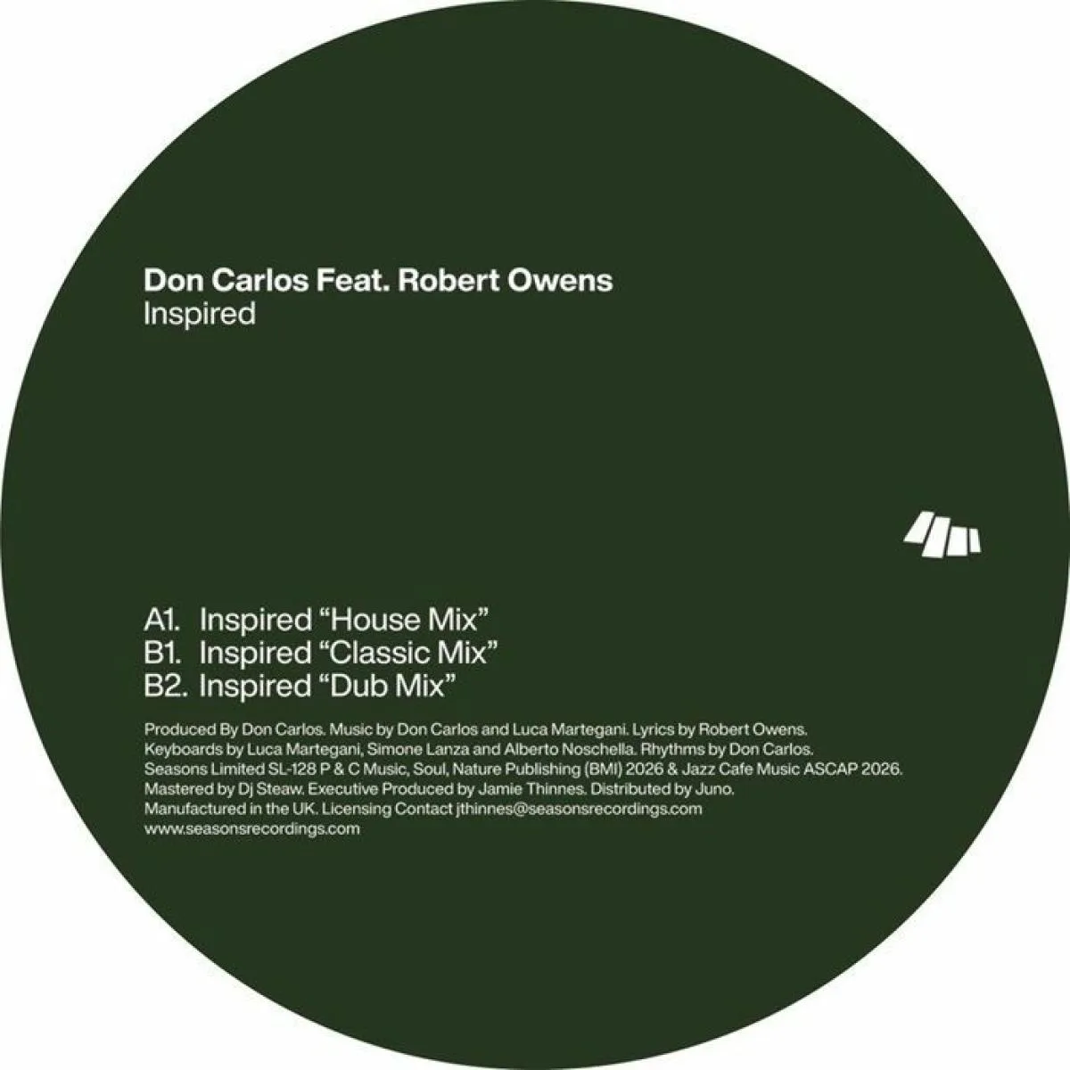 Front cover — Don Carlos feat Robert Owens — Inspired