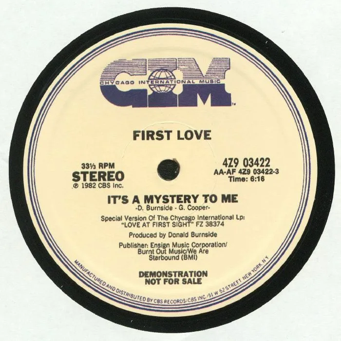 Лицевая сторона обложки — FIRST LOVE — It's A Mystery To Me (reissue)
