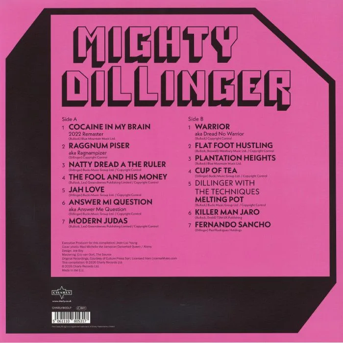 Обратная сторона обложки — DILLINGER — Mighty Dillinger Steppin' Out of Babylon